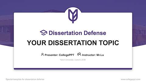 Yukon University Graduation Thesis Defense PPT Template