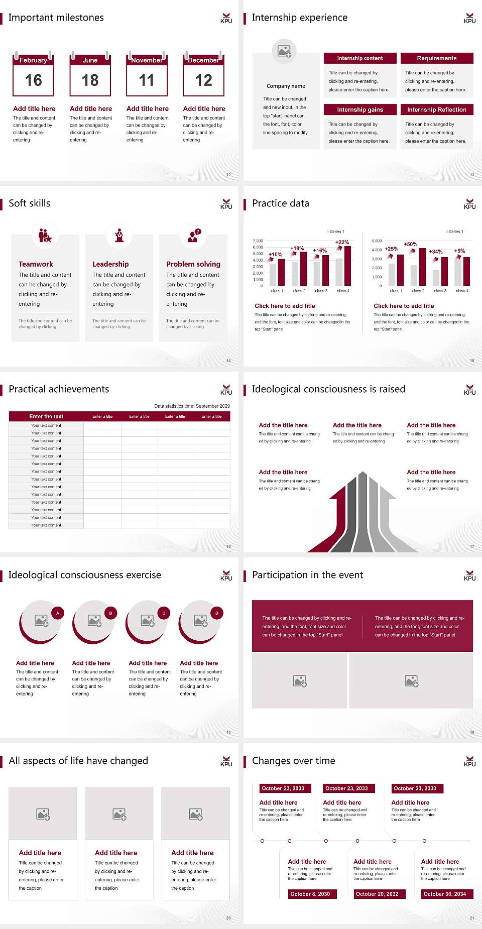 Kwantlen Polytechnic University National Scholarship Defense PPT Template4:3 ratio PPT effect preview image3