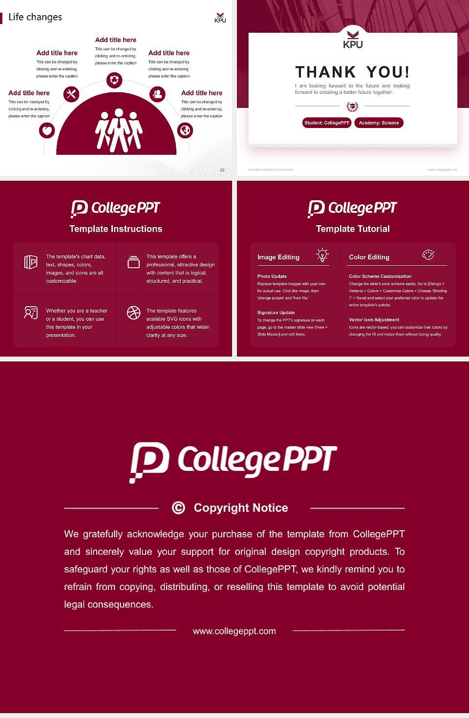 Kwantlen Polytechnic University National Scholarship Defense PPT Template4:3 ratio PPT effect preview image4