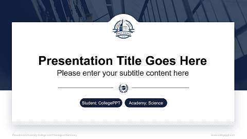 Providence University College and Theological Seminary National Scholarship Defense PPT Template