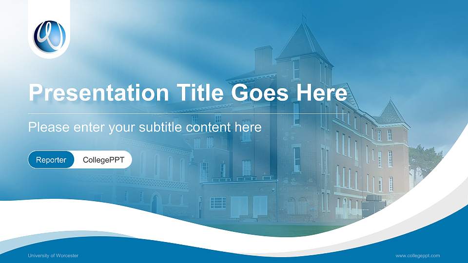 University of Worcester Lecture Sharing and Networking Event PPT Template16:9 ratio PPT effect preview image