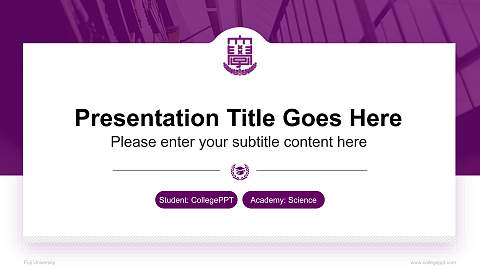 Fuji University National Scholarship Defense PPT Template