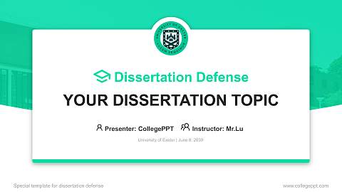 University of Exeter Graduation Thesis Defense PPT Template