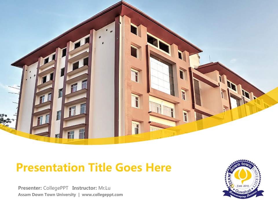 Assam Down Town University Course/Courseware Creation PPT Template4:3 ratio PPT effect preview image5