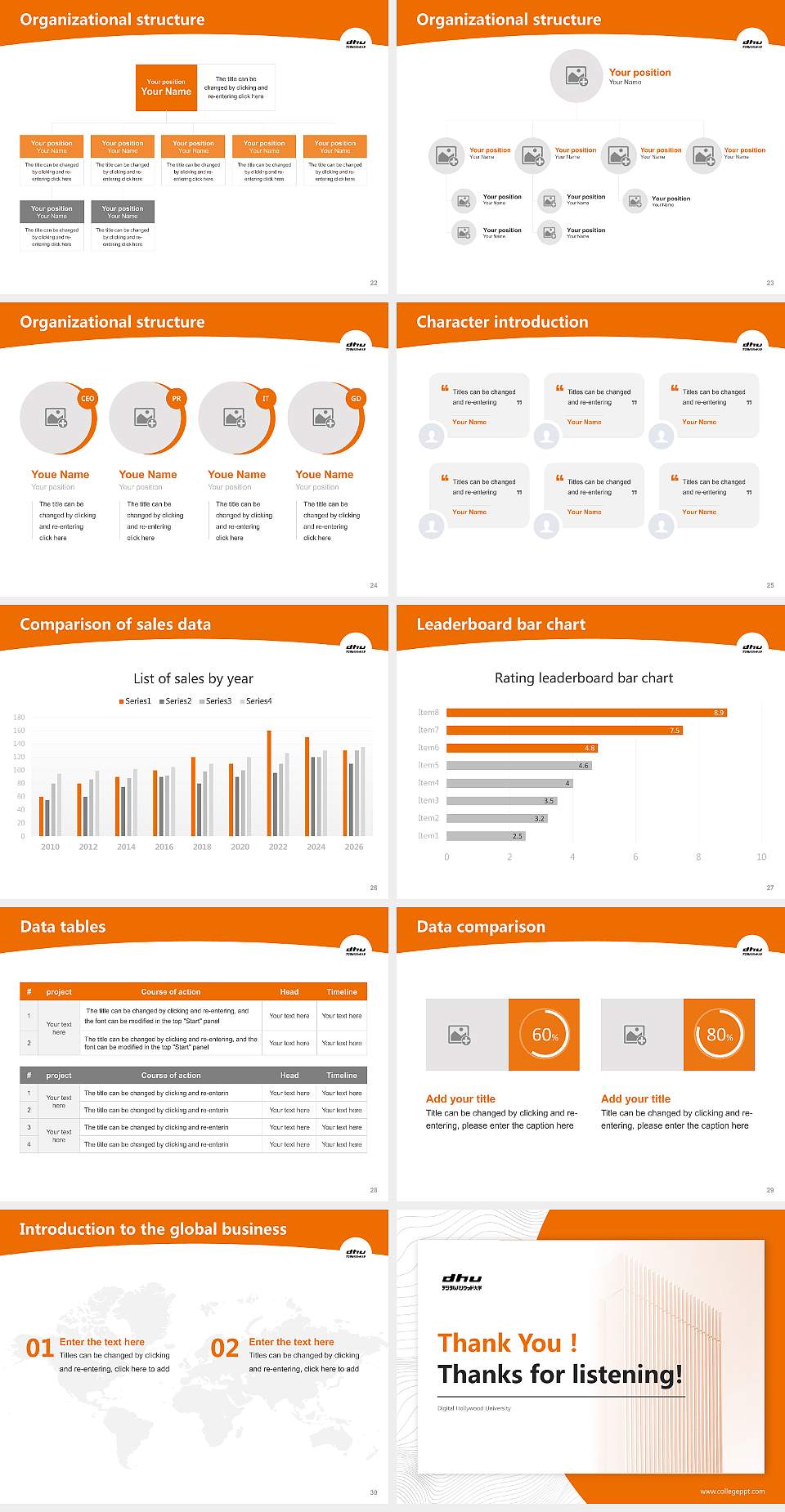 Digital Hollywood University Academic Presentation/Research Findings Report PPT Template4:3 ratio PPT effect preview image4