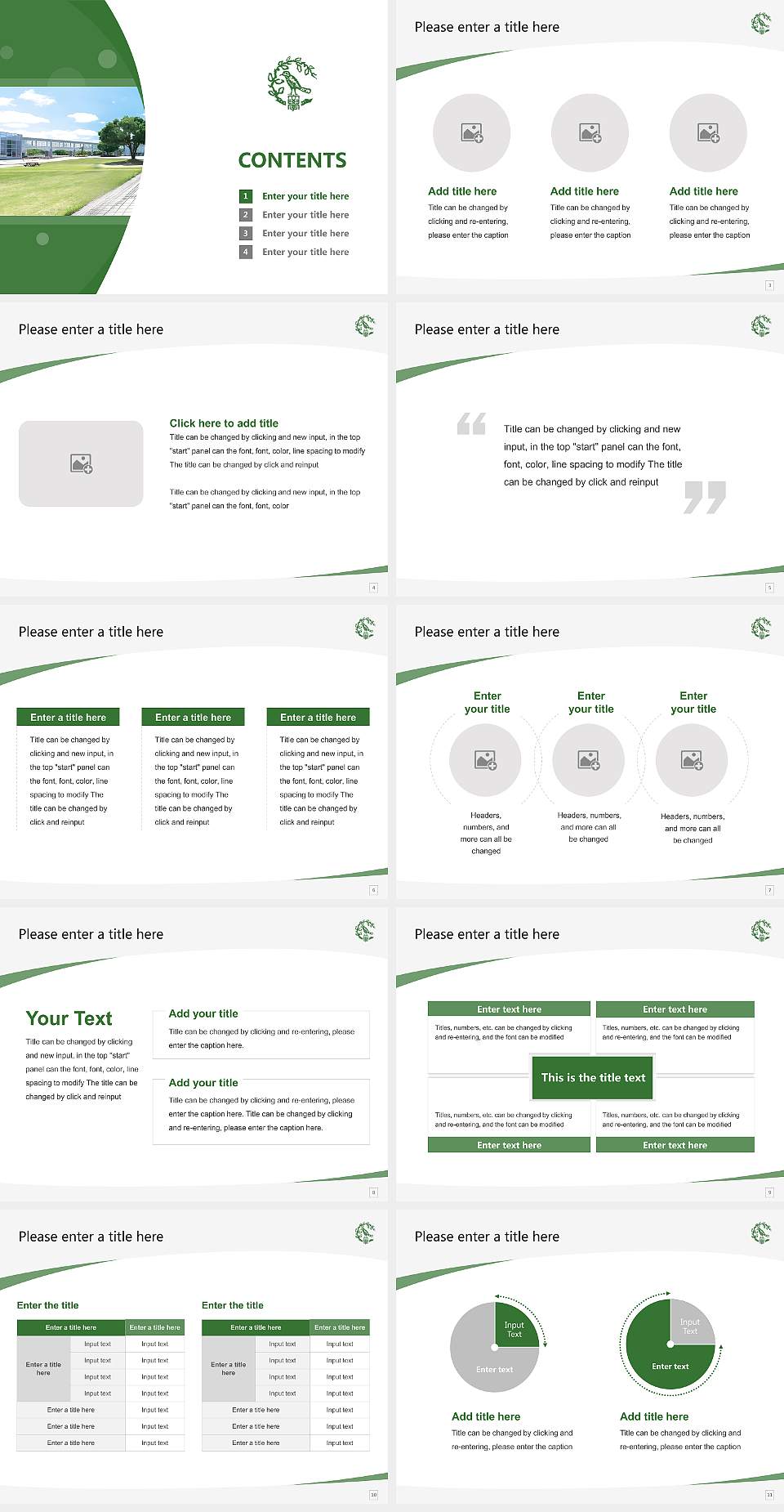 Fukui Prefectural University Course/Courseware Creation PPT Template4:3 ratio PPT effect preview image2
