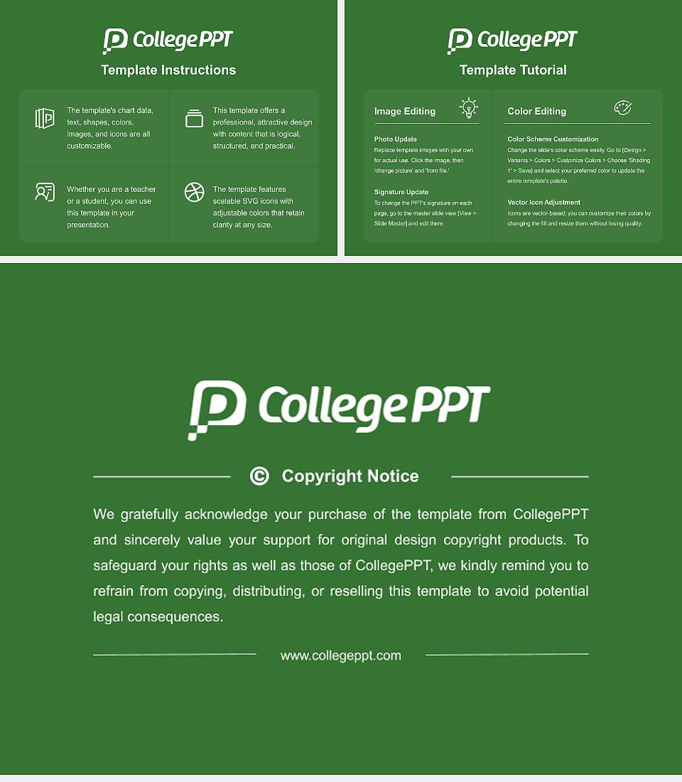 Fukui Prefectural University Course/Courseware Creation PPT Template4:3 ratio PPT effect preview image5