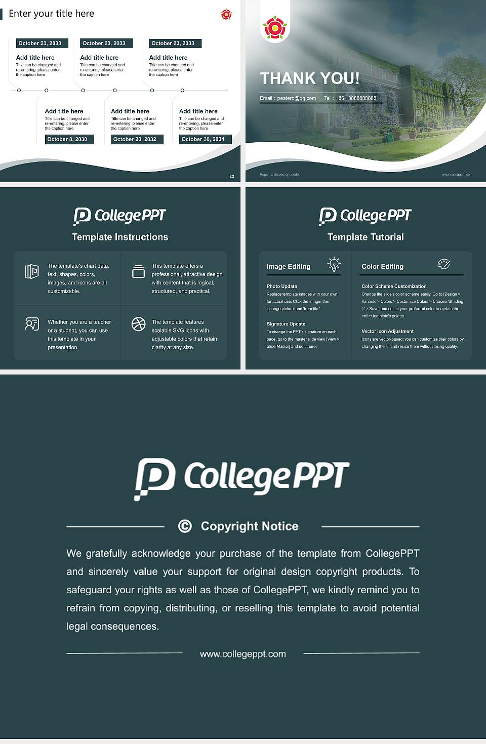 Regent’s University London Lecture Sharing and Networking Event PPT Template4:3 ratio PPT effect preview image4