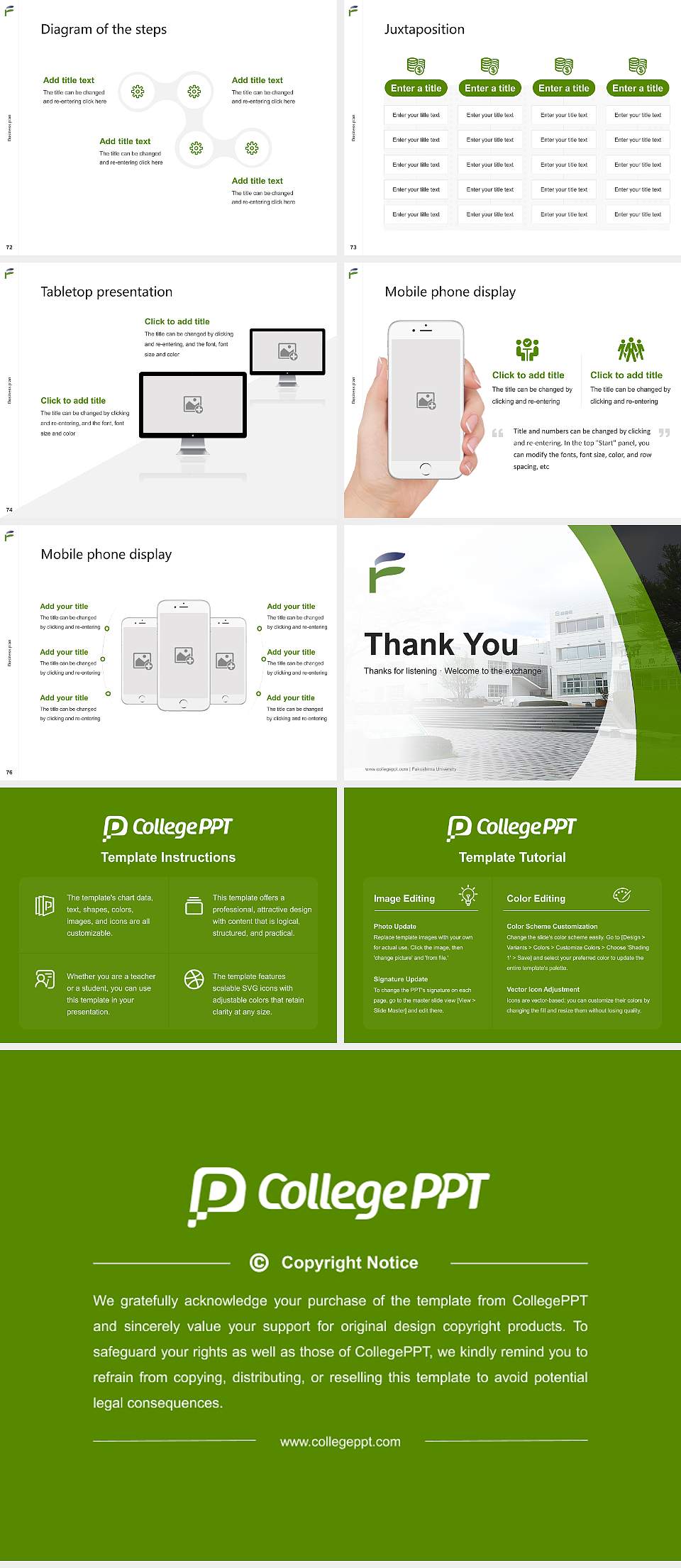 Fukushima University Competition/Entrepreneurship Contest PPT Template4:3 ratio PPT effect preview image9