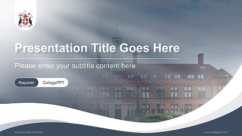 Liverpool Hope University Lecture Sharing and Networking Event PPT Template