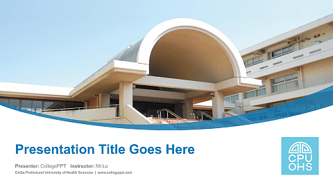 Chiba Prefectural University of Health Sciences Course/Courseware Creation PPT Template
