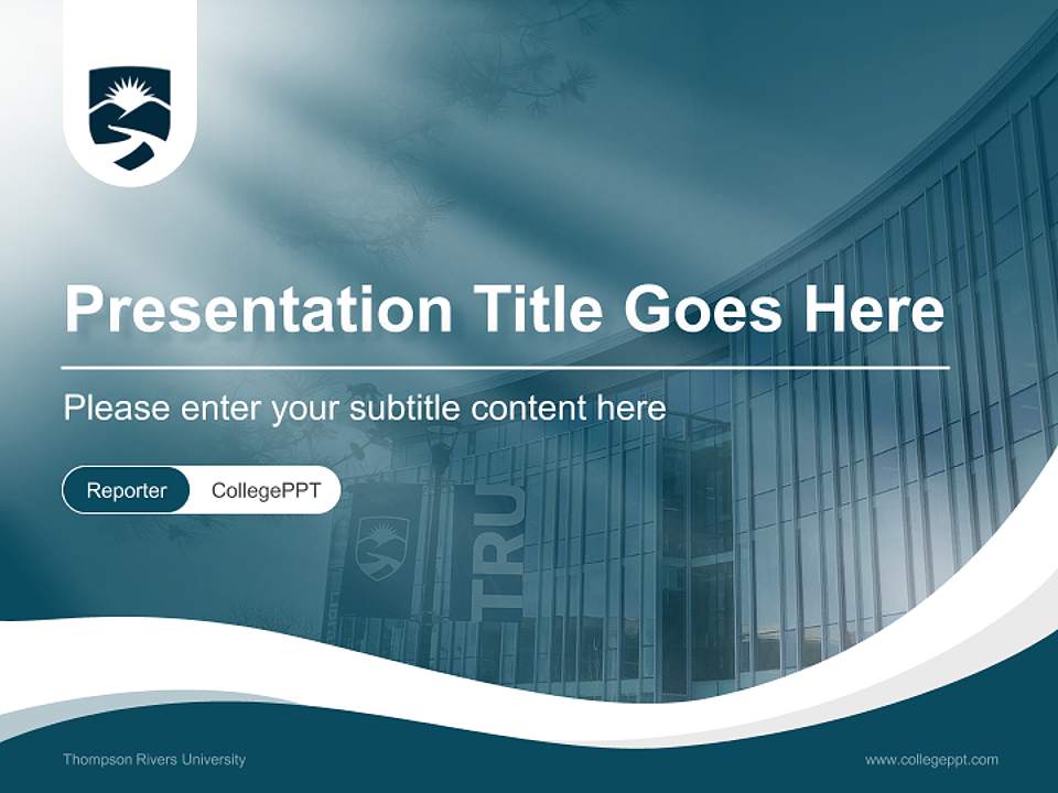 Thompson Rivers University Lecture Sharing and Networking Event PPT Template4:3 ratio PPT effect preview image4
