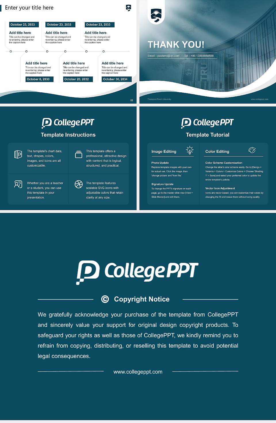 Thompson Rivers University Lecture Sharing and Networking Event PPT Template4:3 ratio PPT effect preview image4