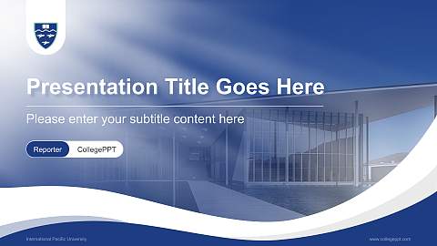 International Pacific University Lecture Sharing and Networking Event PPT Template