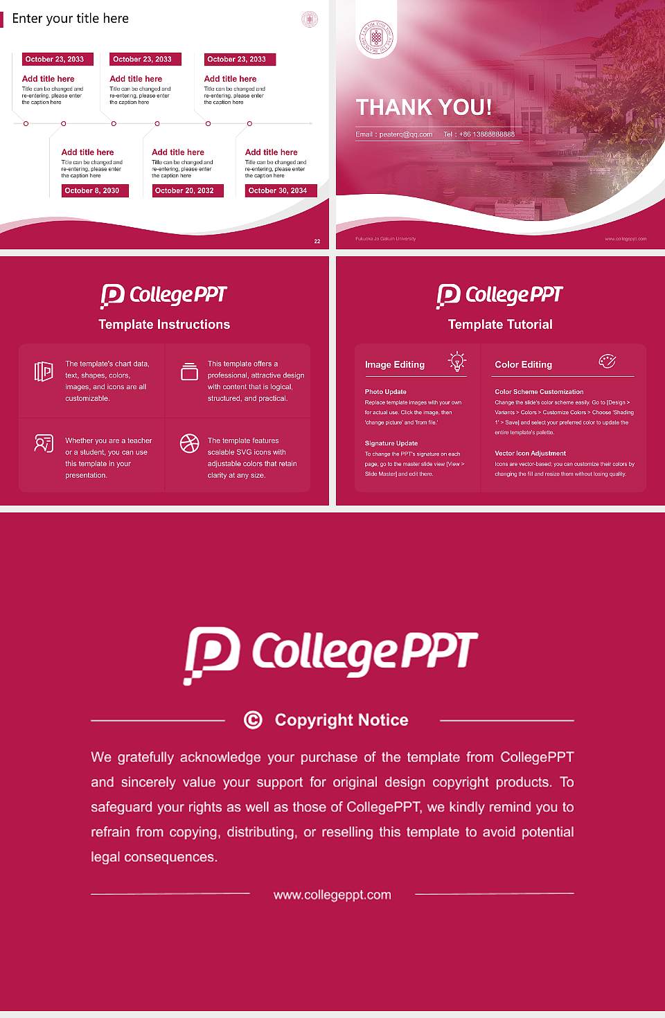 Fukuoka Jo Gakuin University Lecture Sharing and Networking Event PPT Template4:3 ratio PPT effect preview image4