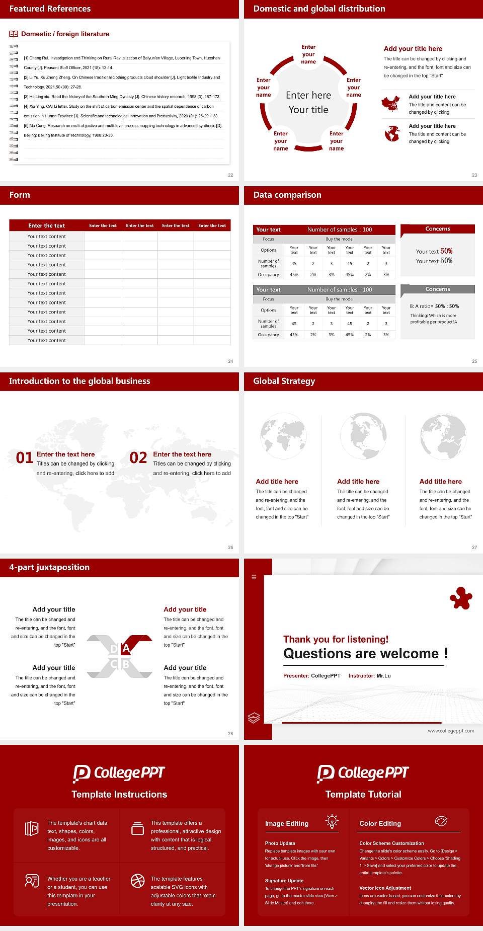 Future University Hakodate Thesis Proposal/Graduation Defense PPT Template4:3 ratio PPT effect preview image4