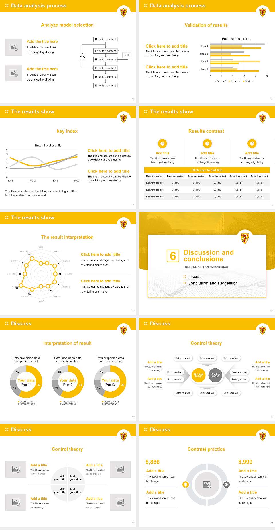 Ferris University Graduation Thesis Defense PPT Template4:3 ratio PPT effect preview image5