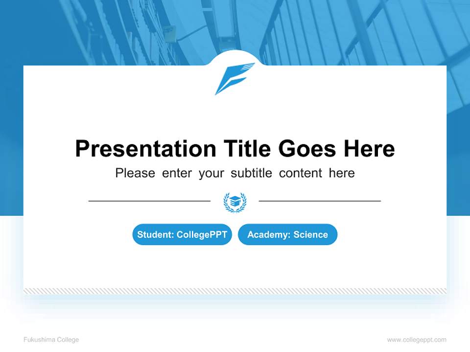 Fukushima College National Scholarship Defense PPT Template4:3 ratio PPT effect preview image4