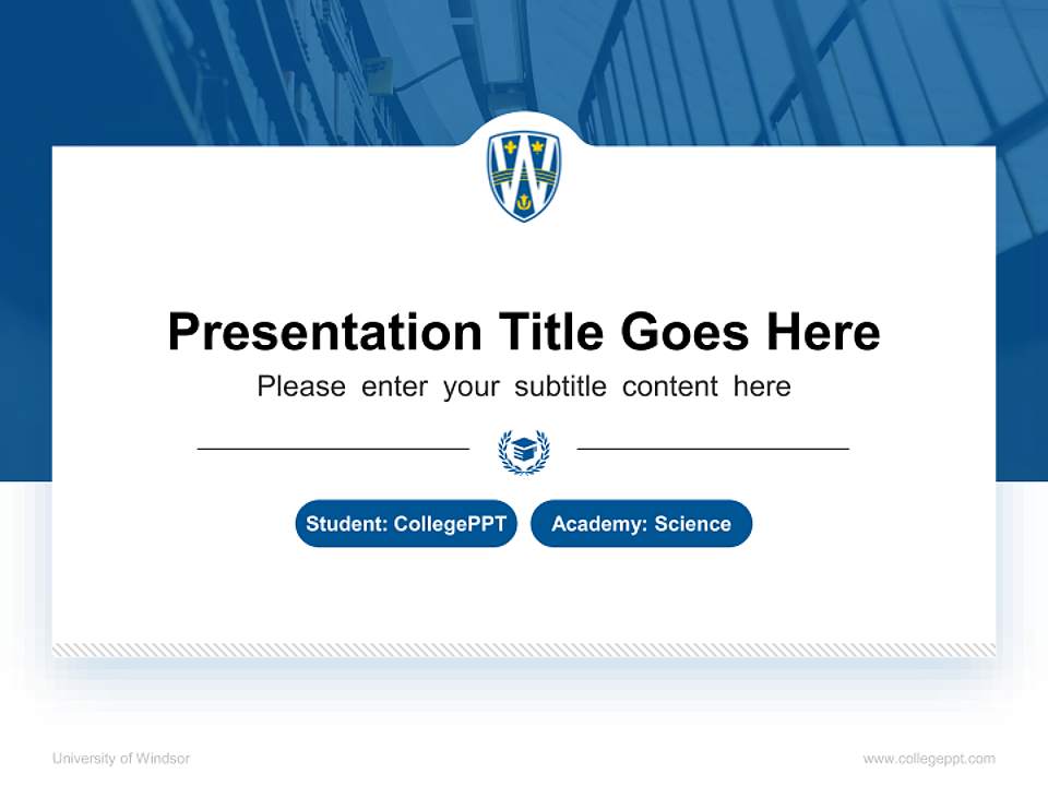 University of Windsor National Scholarship Defense PPT Template4:3 ratio PPT effect preview image4
