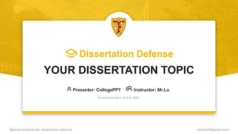 Ferris University Graduation Thesis Defense PPT Template