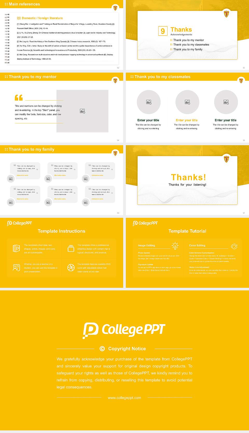 Ferris University Graduation Thesis Defense PPT Template16:9 ratio PPT effect preview image7