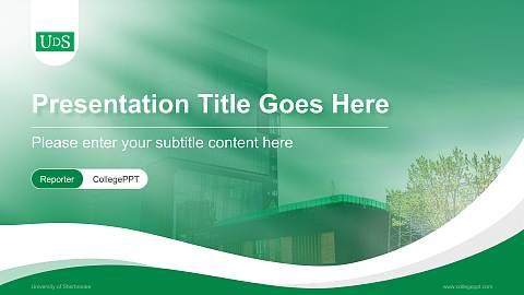 University of Sherbrooke Lecture Sharing and Networking Event PPT Template
