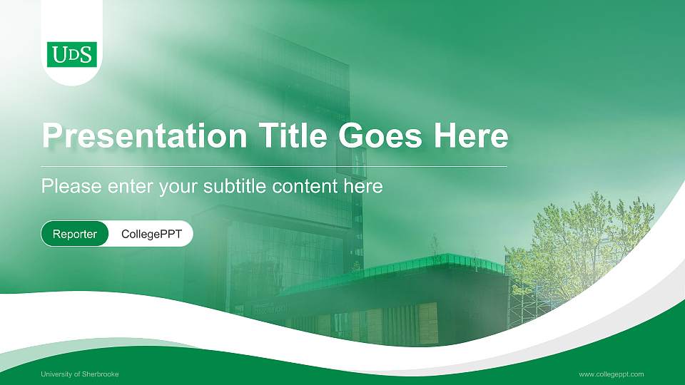 University of Sherbrooke Lecture Sharing and Networking Event PPT Template16:9 ratio PPT effect preview image