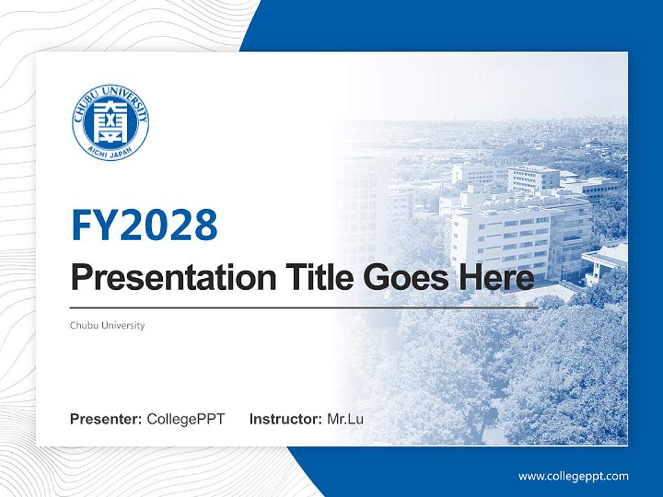 Chubu University Academic Presentation/Research Findings Report PPT Template4:3 ratio PPT effect preview image5