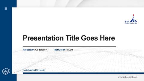 Iwate Medical University Thesis Proposal/Graduation Defense PPT Template