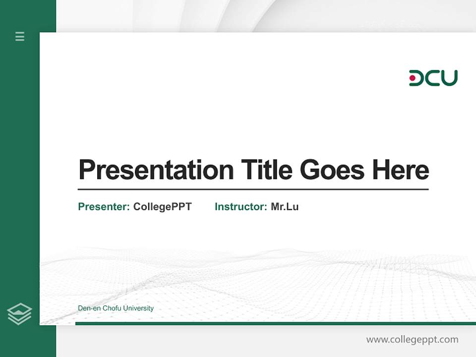 Den-en Chofu University Thesis Proposal/Graduation Defense PPT Template4:3 ratio PPT effect preview image5