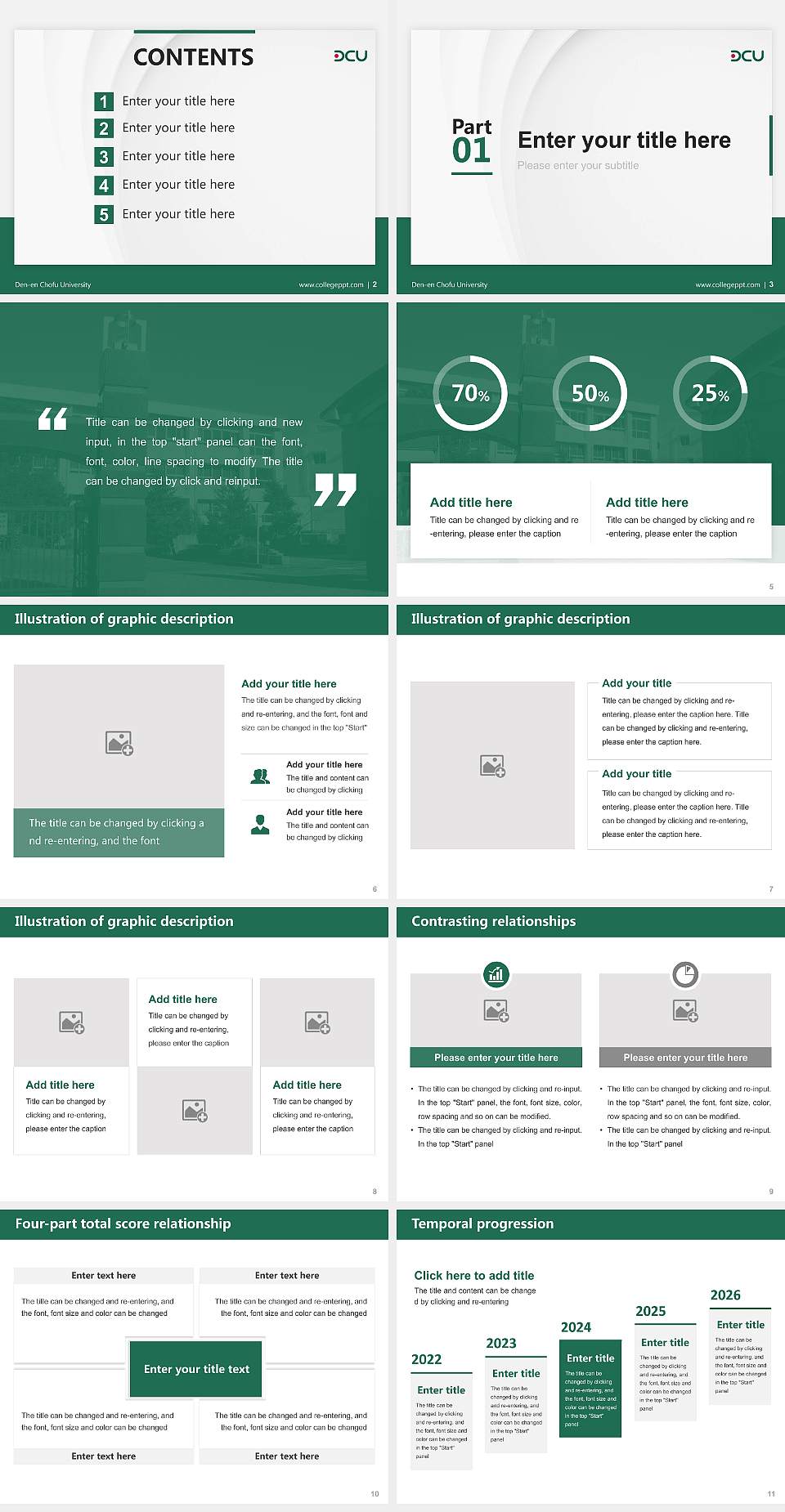 Den-en Chofu University Thesis Proposal/Graduation Defense PPT Template4:3 ratio PPT effect preview image2