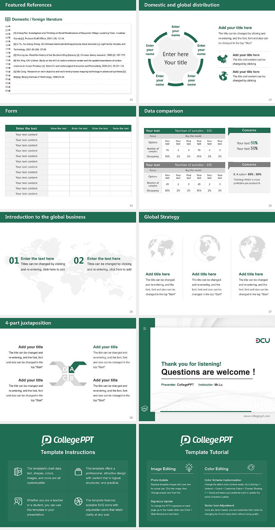 Den-en Chofu University Thesis Proposal/Graduation Defense PPT Template4:3 ratio PPT effect preview image4