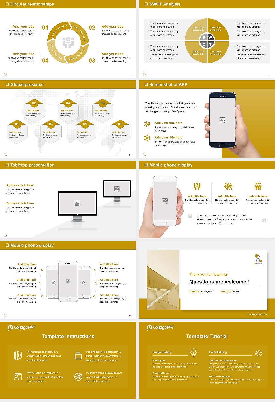 Bunkyo University General Purpose PPT Template16:9 ratio PPT effect preview image5