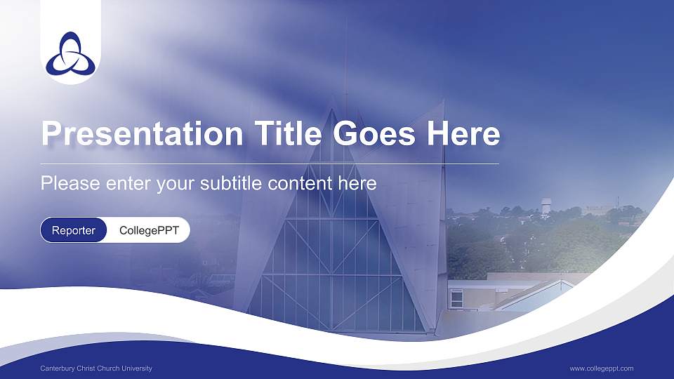 Canterbury Christ Church University Lecture Sharing and Networking Event PPT Template16:9 ratio PPT effect preview image