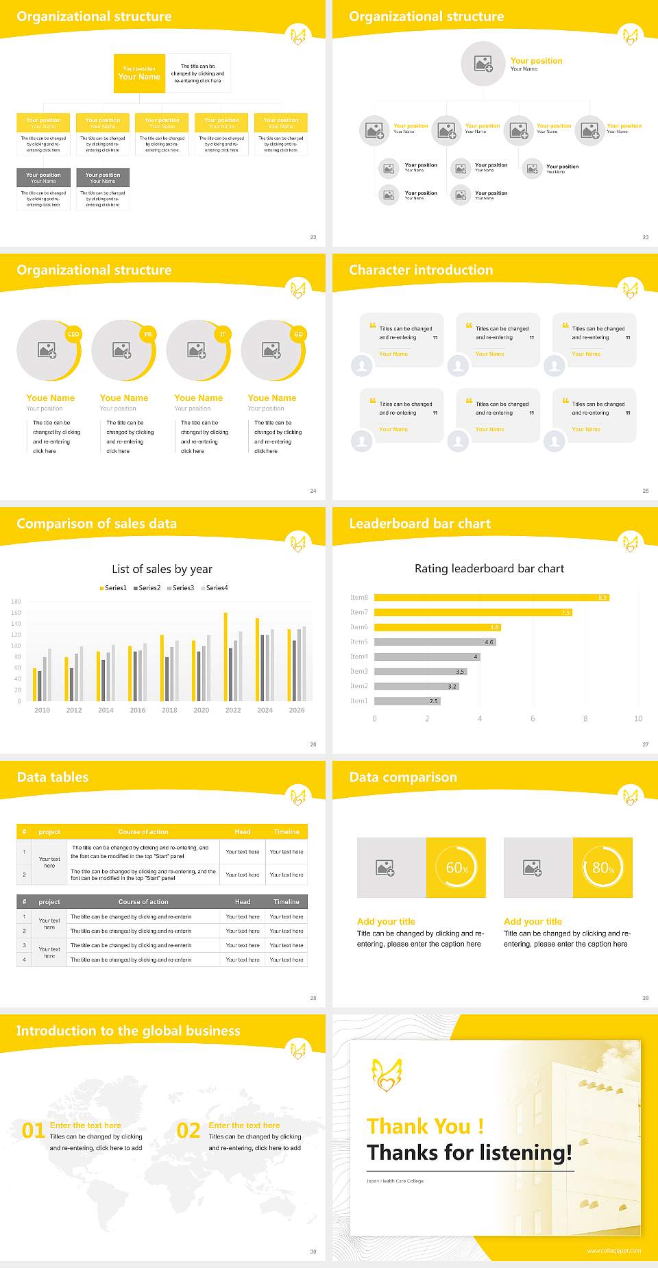 Japan Health Care College Academic Presentation/Research Findings Report PPT Template4:3 ratio PPT effect preview image4