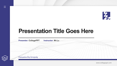 Fukuyama City University Thesis Proposal/Graduation Defense PPT Template