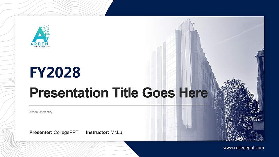 Arden University Academic Presentation/Research Findings Report PPT Template16:9 ratio PPT effect preview image
