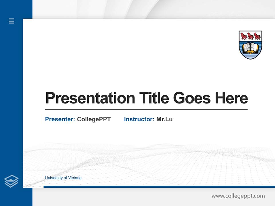 University of Victoria Thesis Proposal/Graduation Defense PPT Template4:3 ratio PPT effect preview image5