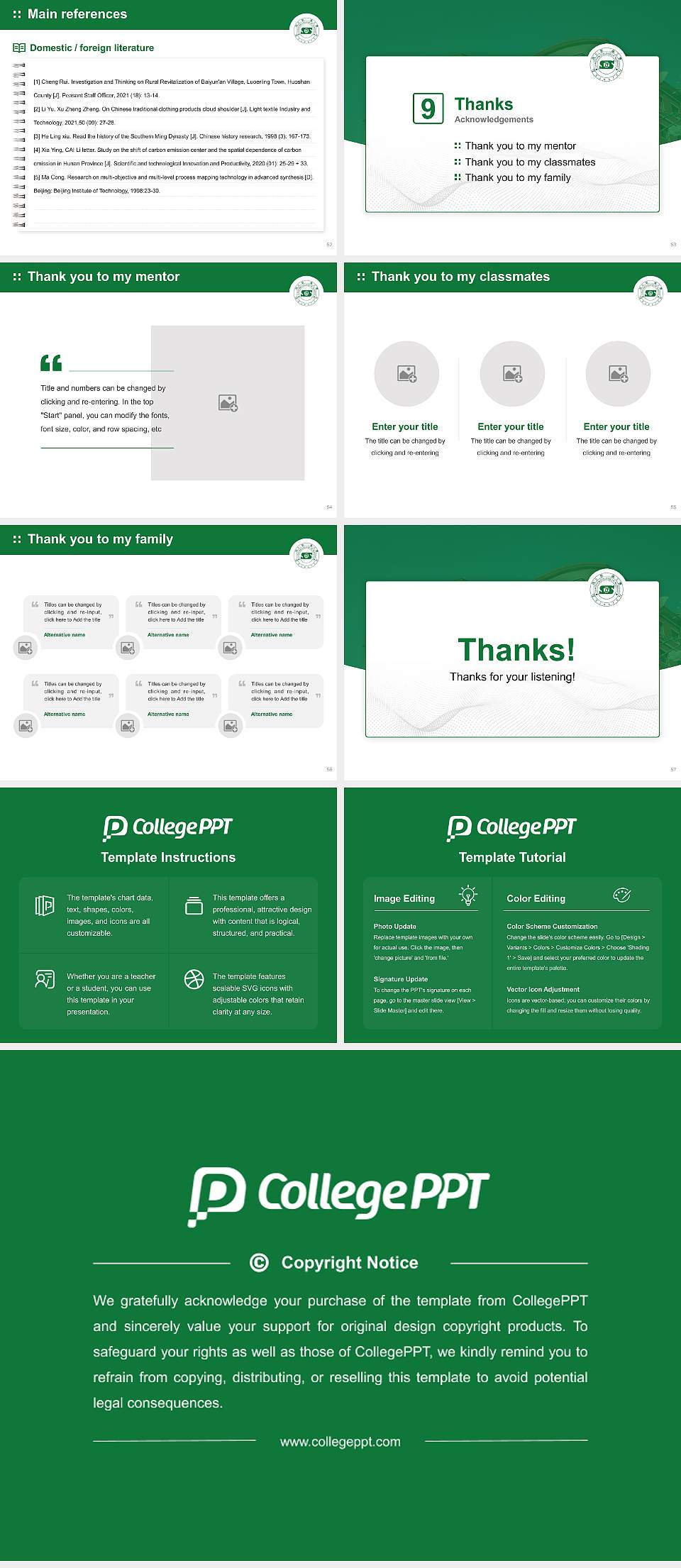 Christian College of Nursing Graduation Thesis Defense PPT Template4:3 ratio PPT effect preview image7