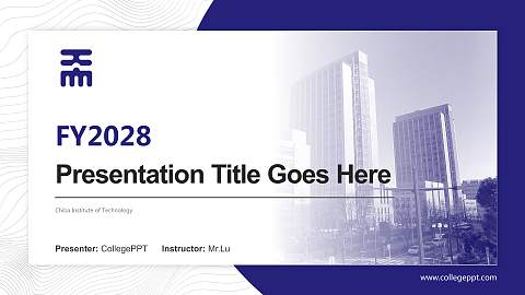 Chiba Institute of Technology Academic Presentation/Research Findings Report PPT Template