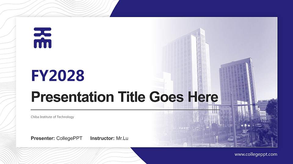 Chiba Institute of Technology Academic Presentation/Research Findings Report PPT Template16:9 ratio PPT effect preview image