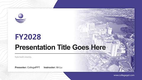 Fujita Health University Academic Presentation/Research Findings Report PPT Template