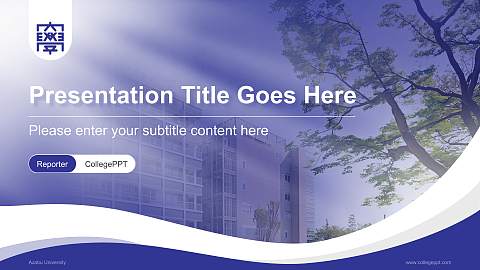 Azabu University Lecture Sharing and Networking Event PPT Template