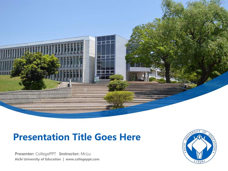 Aichi University of Education Course/Courseware Creation PPT Template4:3 ratio PPT effect preview image5