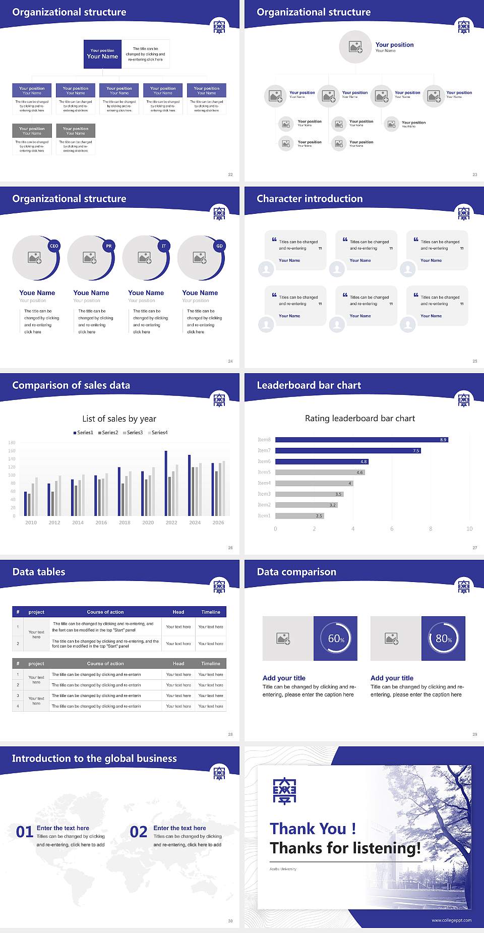 Azabu University Academic Presentation/Research Findings Report PPT Template4:3 ratio PPT effect preview image4