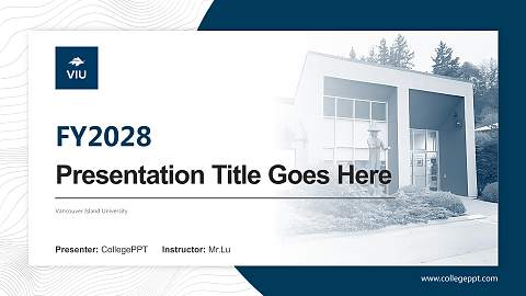 Vancouver Island University Academic Presentation/Research Findings Report PPT Template