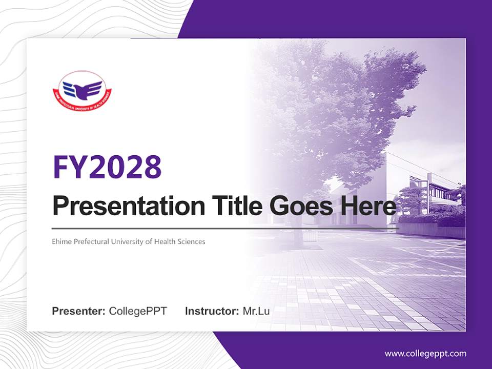 Ehime Prefectural University of Health Sciences Academic Presentation/Research Findings Report PPT Template4:3 ratio PPT effect preview image5