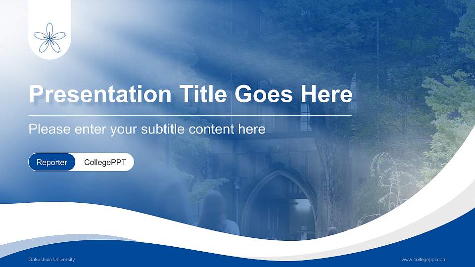 Gakushuin University Lecture Sharing and Networking Event PPT Template16:9 ratio PPT effect preview image