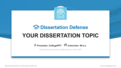 Chiba Prefectural University of Health Sciences Graduation Thesis Defense PPT Template