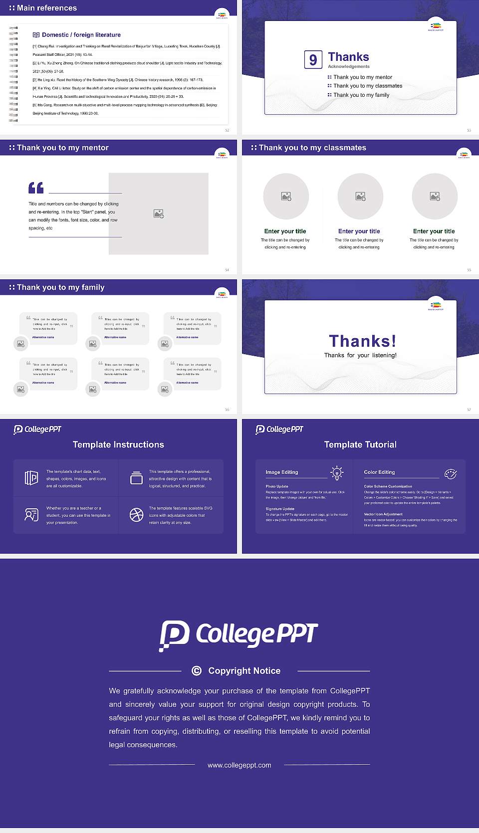 Bukkyo University Graduation Thesis Defense PPT Template16:9 ratio PPT effect preview image7